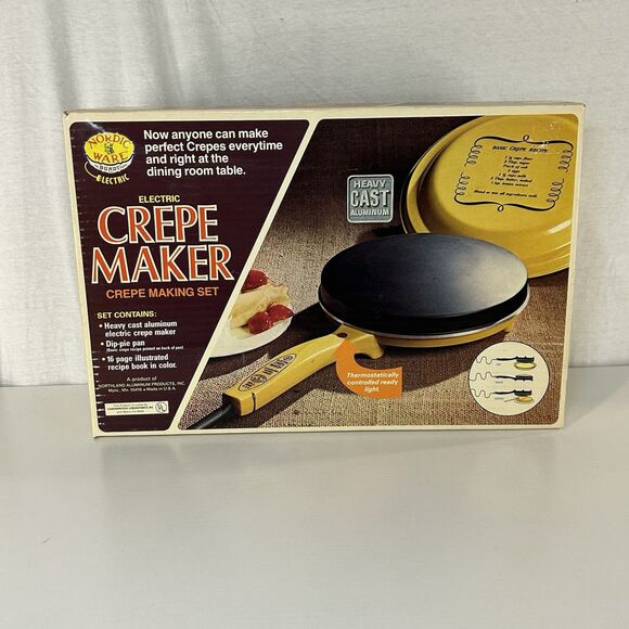 Vintage Nordic Ware Electric Crepe Maker 85032 In Original Box - Picture 1 of 8